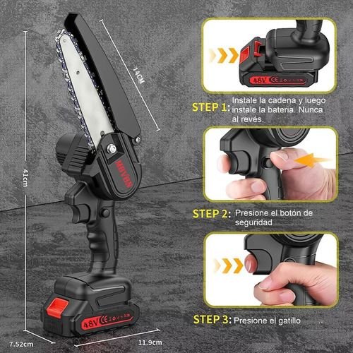 Mini Motosierra Inalámbrica 48V Dotvix